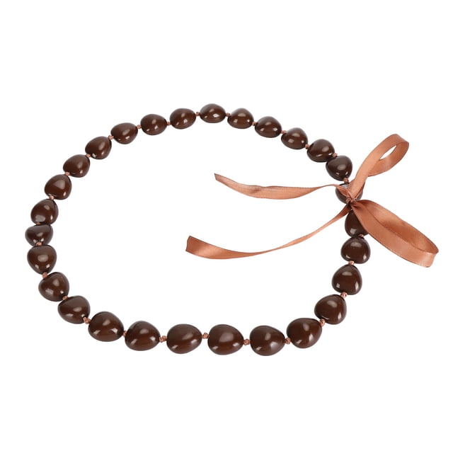 Collar De Tuerca Resina Símbolo De Buena Suerte Kukui Lei Lazo De Cinta Para