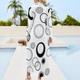 thumbnail image 2 of Retro Swinging Sixties Black and White Long Sleeved Shirt Dress dresses for prom women dress, 2 of 6