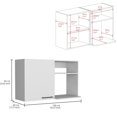 thumbnail image 3 of 2 Kitchen Union - White Wall Cabinet And Utility Sink. Easy Assembly. Modernistic Look. Single Door With Accessible Pull. Open Two Shelves For Extra Storage Capacity. Engineered Wood Stainless Steel, 3 of 3