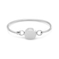thumbnail image 1 of 925 Sterling Silver 4.5 Inch 5 Inch Round Engravable Cuff Stackable Bangle Bracelet Jewelry Gifts for Women, 1 of 3