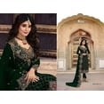 thumbnail image 4 of Engagement Function Wear Indian Pakistani Designer Churidar Salwar Kameez Dress ( Green, L - 42 ), 4 of 5