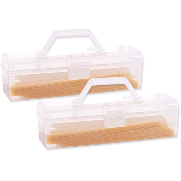 MineSign Paquete de 2 contenedores de almacenamiento de alimentos con tapas Contenedores de almacenamiento de plástico herméticos con tapas para cocina Pasta Fideos Picnic Despensa Fiesta al aire libre Vhermosa HMHZ1685