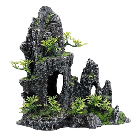 Aquarium Classical Resin Decorations,Aquarium Rockery Decor Underwater Landscape Mountain View Ornament Fish Tank Rockery,Aquarium Accessories