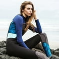 thumbnail image 3 of Women's Full Body Wetsuit Cold Water Keeping Warm Neoprene Diving Suit Rash Guard One-Piece Long Sleeve Zip Quick Dry Sunsuit, 3 of 9