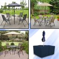 thumbnail image 4 of COVERS&ALL Square Table & Chair Set Cover with Umbrella Hole, 12 Oz Waterproof UV & Weather Resistant, Patio Lawn Garden Backyard Furniture with Air Vents & Drawstrings (60"L X 60"W X 30"H, Blue), 4 of 8