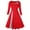 Red, variant on 2026 Womens Clothing under $5 asdoklhq Womens Plus Size $5, Casual Round-Neck Patchwork Three Quarter Sleeves Printed Dress Women's Dresses