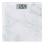 Taylor Glass Digital Body Weight Scale Battery Powered White Marble, 400lb Capacity