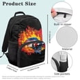 thumbnail image 7 of Aplkyhs School Backpack for Boys Girls Ages 6-18 Large Capacity Ergonomic Padded Shoulder Straps Back to School Gift for Elementary Middle High School Students Cool Fire Car, 7 of 7