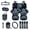 Black - Frog, variant on Highland Cow Print Automotive Seat Covers Set Aztec Sunflower Print Car Seat Protectors with Steering Wheel Cover Seatbelt Pads Rearview Mirror Cover Cup Cushions and Keychain