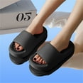 thumbnail image 2 of B91xZ Women's Rhinestone Sandals Two Strap Slide Sandals Open Toe,Black 6, 2 of 5