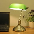thumbnail image 2 of Illuminez Vos Rêves : Lampe de Bureau en Verre Vert avec Interrupteur à Chaîne, Style Classique pour un Coin Lecture Confortable, 2 of 5