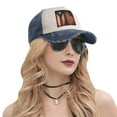 thumbnail image 6 of America Puerto-Rico-Flag Baseball Cap Distressed Adjustable Vintage Cotton Denim Hat for Women Men, 6 of 7