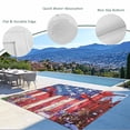 thumbnail image 3 of American Flag Outdoor Rug 6x9 Ft - Reversible Patio Rug Outdoor Camping Rugs, Red Blue Star Stripe Patriotic Floral Bird Indoor Outdoor Area Rugs, Non-Slip Outdoor Carpet Runner for Deck/Porch, 3 of 8