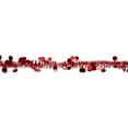 thumbnail image 3 of Northlight Tinsel and Polka Dot Commercial Christmas Garland - 50' x 1.5" - Red - Unlit, 3 of 3