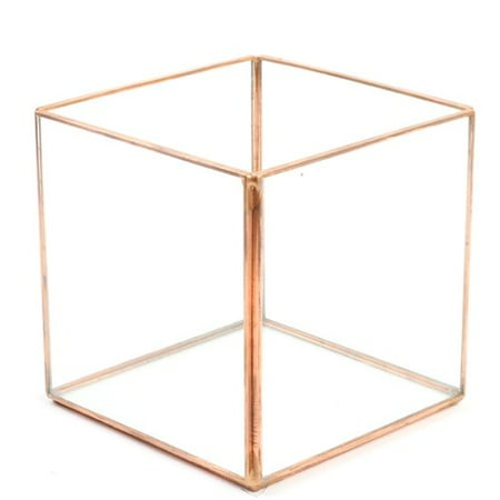 Koyal Wholesale Cube Geometric Table Glass Terrarium