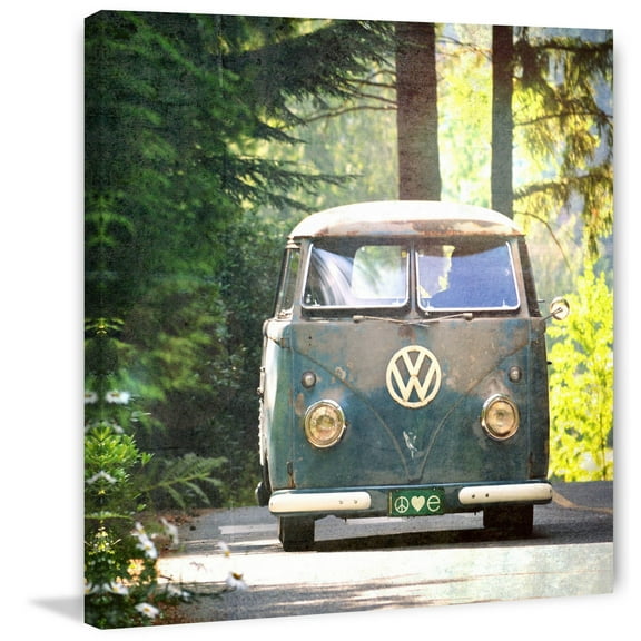 MARMONT HILL  - 'Peace Love Nature' by Robert Dickinson Painting Print on Canvas - Multi-Color 32 x 32