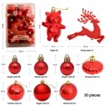 thumbnail image 2 of 30PCS Christmas Tree Ornaments Set, Shatterproof Seasonal Decorative Hanging Baubles Set with Reusable Hand-held Gift Package for Holiday Xmas Tree Decorations, 2 of 5