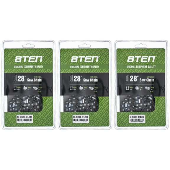 Semi Chisel Chainsaw Chain 28 inch .050 3/8 91DL for Stihl MS440 MS660 3 Pack 810-CCC2352H