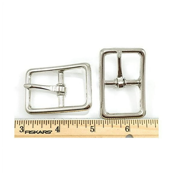Center BAR Buckle Buckles 1" Nickel Finish 10 Pieces