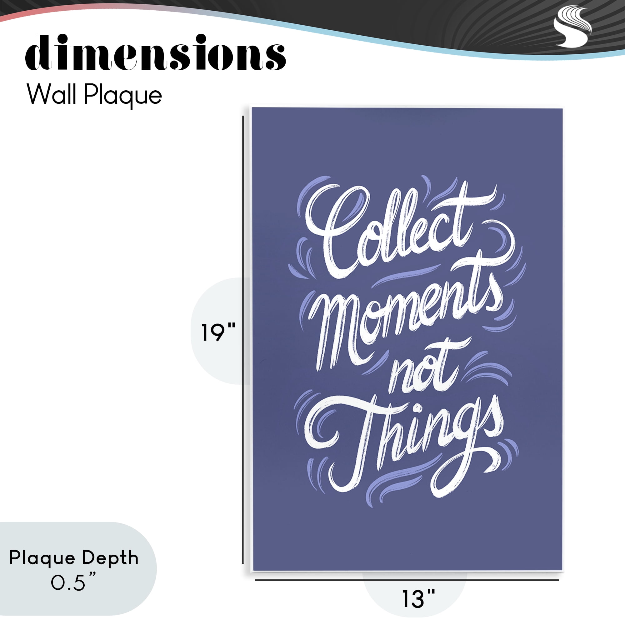 Stupell Industries Collect Moments Not Things Wall Plaque Art, design by Martina Pavlova