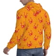 thumbnail image 6 of Fotbe Men's Hoodie with Red Crab Pattern - Kangaroo Pocket Pullover Hooded Sweatshirt, Perfect for Daily Wear, Travel, and Home-3X-Large, 6 of 7