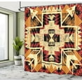 thumbnail image 5 of Ambesonne Retro Shower Curtain, Boho Plant, 69"Wx70"L, Orange Yellow Red, 5 of 5