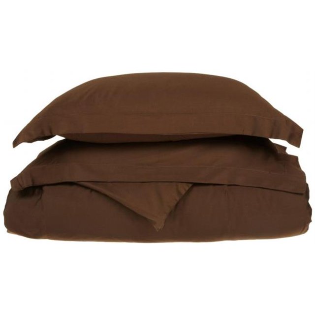 Microfiber King/ California King Duvet Cover Set Solid Mocha