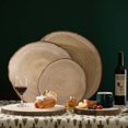 thumbnail image 2 of Vintiquewise Ensemble de Plateaux de Chargeur en Bois Naturel Rustique, 5 Unités, Rond, Bois, Chargeur de Table, 2 of 5