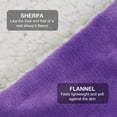 thumbnail image 3 of Sherpa Fleece Throw Blanket, Twin Size Soft Fuzzy Throw Blankets, Purple Warm Blanket, Cozy Fluffy Comfy for Sofa, Couch, Bed, Camping, Travel, 60" x 80", 3 of 8