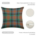 thumbnail image 4 of MACDUFF HUNTING ANCIENT TARTAN Linen Throw Pillow Covers 20"x20" Decorative Cushion Cases with Hidden Zipper for Sofa, Couch, Bed, Living Room–No Insert Made in USA, 4 of 7