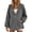Dark Gray, variant on Women Fleece Lined Jacket Half Zip Warm Hooded Outerwear Jackets with Pockets Solid Color Long Sleeve Coats