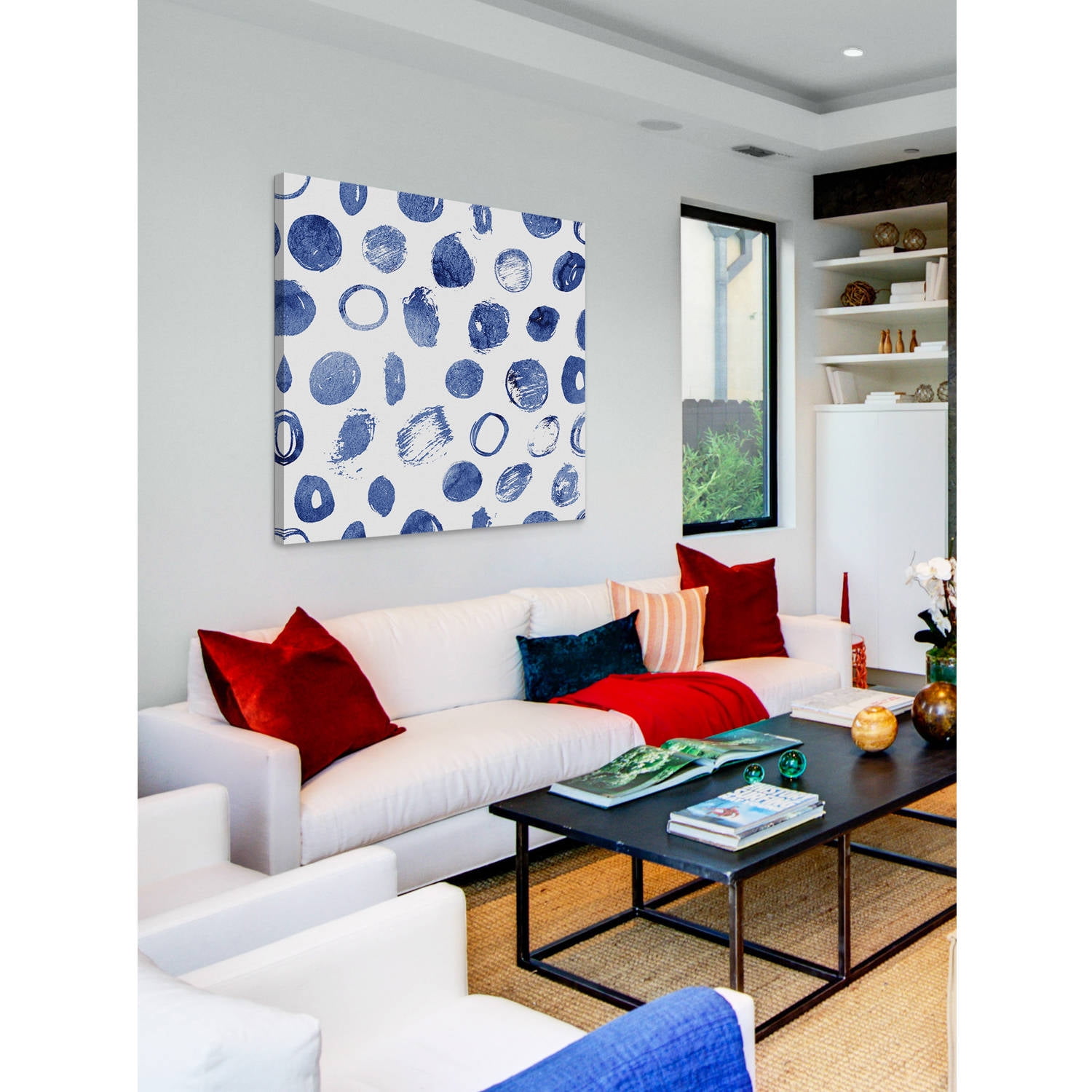 "Blue Art" Painting Print on Wrapped Canvas