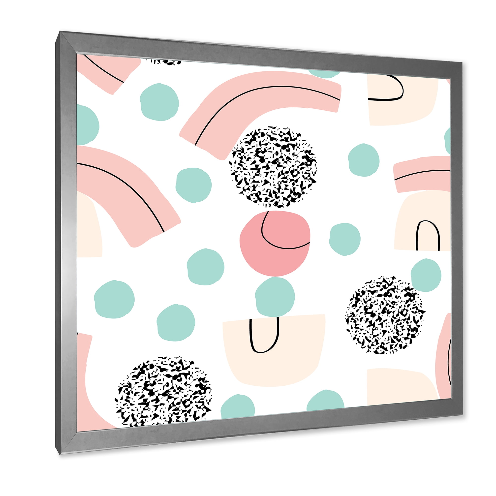 Designart 'Elements and Organic In Pastel Tones' Modern Framed Art Print