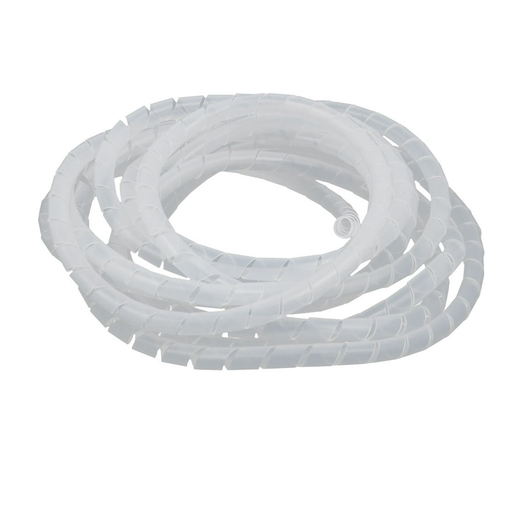 8mm Diameter Flexible Spiral Tube Cable Wire Wrap Manage Cord Clear 2