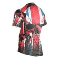 thumbnail image 3 of joogoo Skull with Flag Pattern Men's Cycling Jerseys Mountain Bike Short Sleeve Tops 3XL, 3 of 7