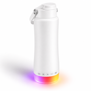 White Stainless Steel Water Bottle with Light 18 oz Insulated Camping Tumbler