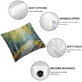 thumbnail image 4 of Acheng Birch Tree Square Throw Pillow Covers Oil Painting Art Abstract Forest Woodland Nature Sunshine Green Brown White Soft Cozys Decor Washable,Set of 2 White, 4 of 6