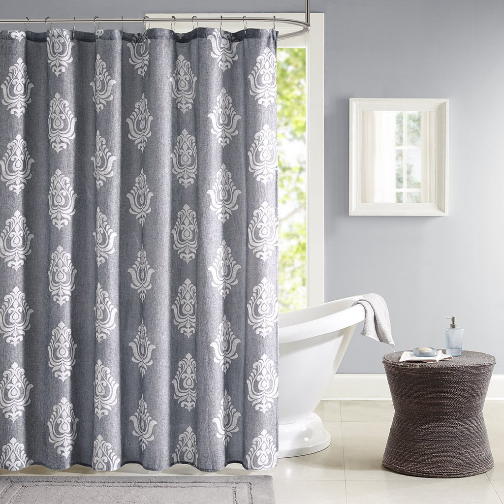 Montclair Texture Printed Shower Curtain Charcoal 72x72, Brighten up ...