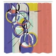 thumbnail image 2 of Ambesonne Modern Art Shower Curtain, Retro Surreal Abstract, 69"Wx70"L, Blue Violet, 2 of 4