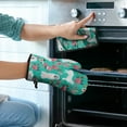 thumbnail image 2 of Great Pyrenees Dog and Flower Kitchen Oven Mitt and Pot Holder Sets 2 Pcs for Baking, Cooking and Grilling, Heat Resistant Up To 392 °F, 2 of 7