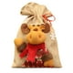 thumbnail image 3 of Bolsa de regalo reutilizable Macarena con cordón navideño Alce Bolsa de Papá Noel, 3 of 8