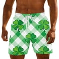 thumbnail image 6 of Fmbrln Beach Shorts for Men Plus Size Summer Fashion Casual St. Patrick's Day Print Drawstring Elastic Waist Vacation Shorts with Pockets, 6 of 6