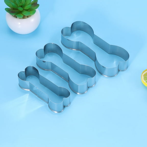 COSMOBETTY Stainless Steel Dog Shaped Cookie Cutters for Baking Party Supplies Great for DIY Lovers 3pcs