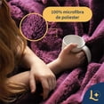 thumbnail image 3 of Cobija Queen, Frazada Ultra Suave, 100% Microfibra de Poliéster Premium (Vino) Laila Comfort., 3 of 7