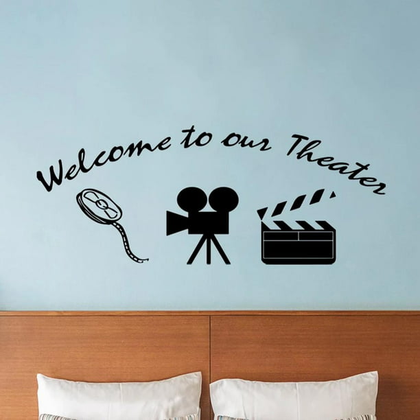 Vwaq Home Theater Decor Wall Decal Welcome To Our Art Com - Home Theater Wall Decor