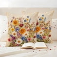 thumbnail image 4 of Pack of 2 Outdoor Pillow Covers 24x24 Inch Waterproof Spring Floral Throw Pillow Covers,Decorative Couch Pillow Shams Protectors Vintage Summer Botanical Flowers Patio Pillowcases Cushion Covers, 4 of 8