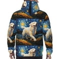 thumbnail image 7 of Daiia Vintage Starry Sky Labrador for Men's Fashion Hoodies & Sweatshirts with Kangaroo Pocket Hooded Sweatshirt Breathable & Moisture Wicking-X-Large, 7 of 7