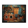 thumbnail image 3 of Designart "Retro Laundry Pop" Bath & Laundry Print on Natural Pine Wood, 3 of 5