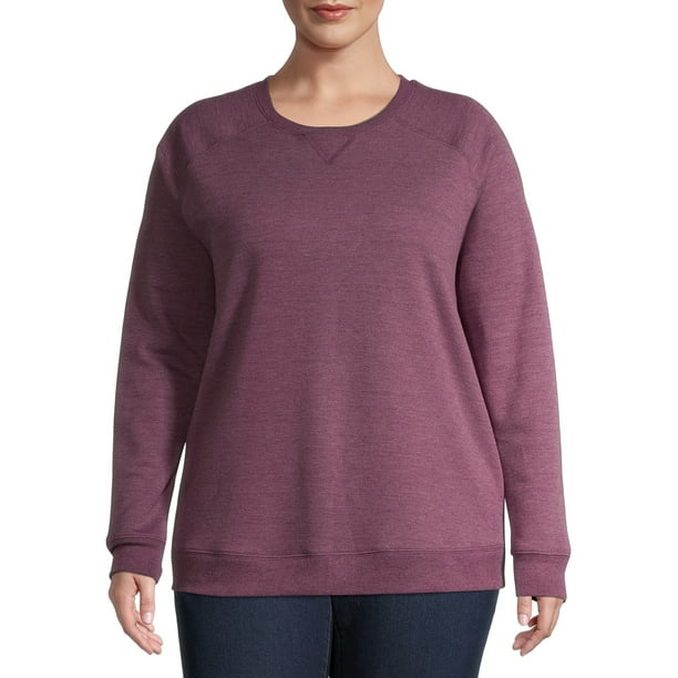 Terra & Sky - Terra & Sky Womens Plus Size Fleece Athleisure Sweatshirt ...