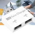 thumbnail image 1 of Cergrey USB 2.0 Male To Twin Charger Dual 2 Port Splitter Adapter Converter Concentrator, 1 of 8
